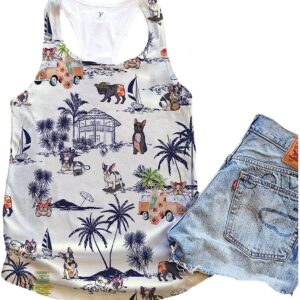 French Bulldog Palm Beach Simple Tank Top Summer Casual Tank Tops For Women Gift For Young Adults 1 e71dzb