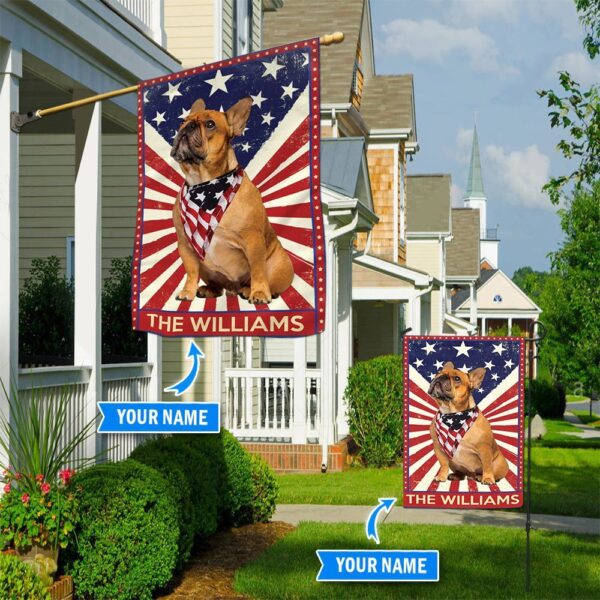 French Bulldog Personalized Flag – Custom Dog Garden Flags – Dog Flags Outdoor