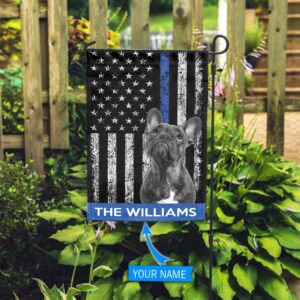 French Bulldog Police Personalized Flag Personalized Dog Garden Flags Dog Flags Outdoor 2