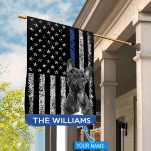 French Bulldog Police Personalized Flag Personalized Dog Garden Flags Dog Flags Outdoor 3