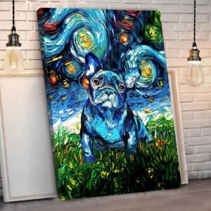 French Bulldog Poster Matte Canvas Dog Canvas Art Poster To Print Gift For Dog Lovers 1