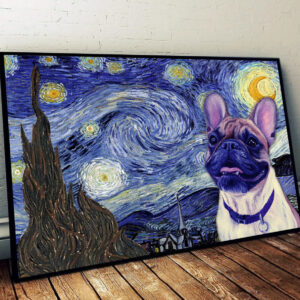 French Bulldog Poster Matte Canvas Dog Wall Art Prints Painting On Canvas 1