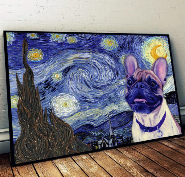French Bulldog Poster & Matte Canvas – Dog Wall Art Prints – Painting On Canvas