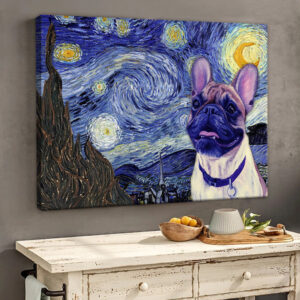 French Bulldog Poster Matte Canvas Dog Wall Art Prints Painting On Canvas 2