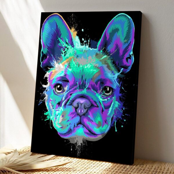 French Bulldog Splash – Dog Pictures – Dog Canvas Poster – Dog Wall Art – Gifts For Dog Lovers – Furlidays