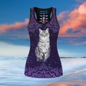 Galaxy Cat All Over Printed Women s Tanktop Leggings Set Perfect Workout Outfits Gifts For Cat Lovers 3 xol1mq