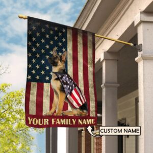 German Shepherd American Personalized Flag Personalized Dog Garden Flags Dog Flags Outdoor 2