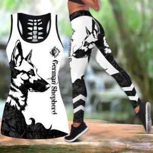 German Shepherd Black Tattoos Hollow Tanktop Legging Set Outfit Casual Workout Sets Dog Lovers Gifts For Him Or Her 1 fmx9c1