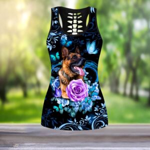 German Shepherd Butterfly Hollow Tanktop Legging Set Outfit Casual Workout Sets Dog Lovers Gifts For Him Or Her 1 jnirpu
