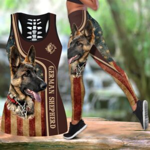 German Shepherd Cool With American Flag Hollow Tanktop Legging Set Outfit Casual Workout Sets Dog Lovers Gifts For Him Or Her 1 ck94ai