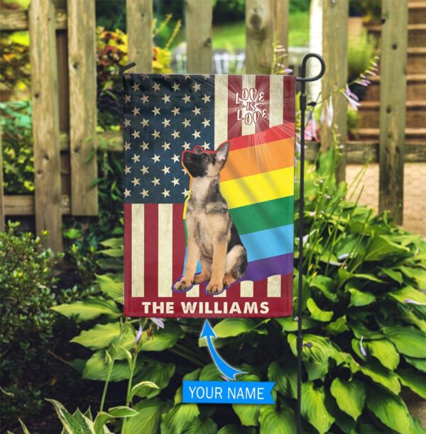 German Shepherd Lgbt Personalized Flag – Custom Dog Garden Flags – Dog Flags Outdoor