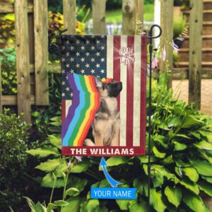 German Shepherd Lgbt Personalized House Flag Custom Dog Garden Flags Dog Flags Outdoor 2