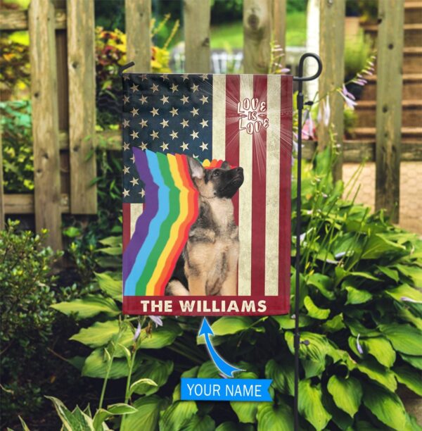 German Shepherd Lgbt Personalized House Flag – Custom Dog Garden Flags – Dog Flags Outdoor