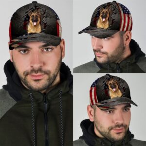 German Shepherd On The American Flag Cap Hat For Going Out With Pets Gifts Dog Caps For Relatives 3 he78ua