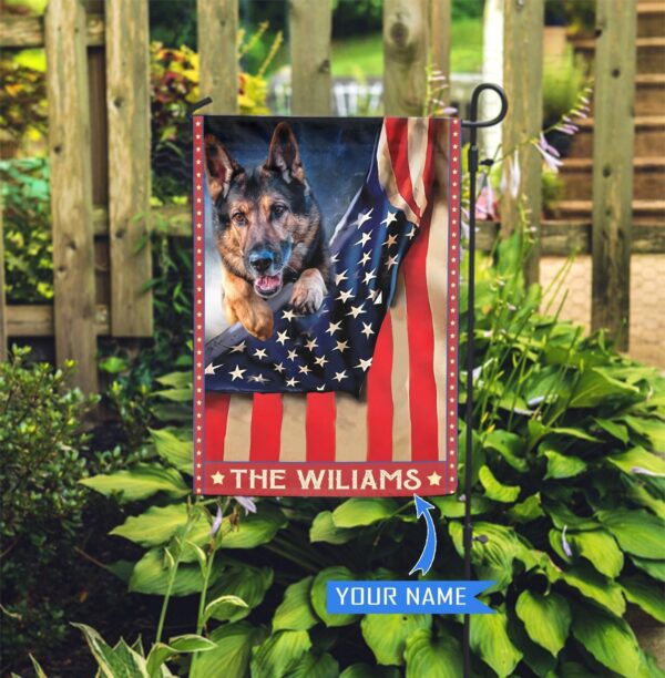 German Shepherd Personalized Garden Flag – Garden Dog Flag – Personalized Dog Garden Flags