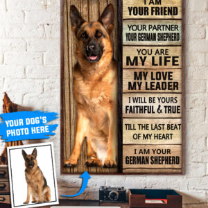 German Shepherd Personalized Poster Canvas Dog Canvas Wall Art Dog Lovers Gifts For Him Or Her 1