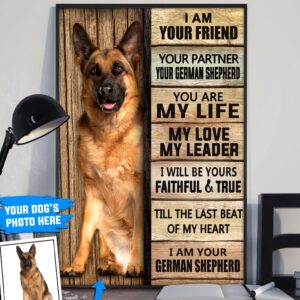 German Shepherd Personalized Poster Canvas Dog Canvas Wall Art Dog Lovers Gifts For Him Or Her 3