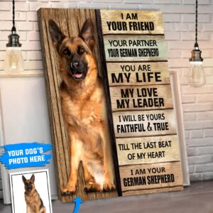 German Shepherd Personalized Poster Canvas Dog Canvas Wall Art Dog Lovers Gifts For Him Or Her 4