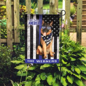 German Shepherd Police Personalized Garden Flag Custom Dog Garden Flags Dog Flags Outdoor 3