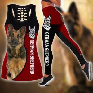 German Shepherd Sport Red Hollow Tanktop Legging Set Outfit Casual Workout Sets Dog Lovers Gifts For Him Or Her 1 t1nves