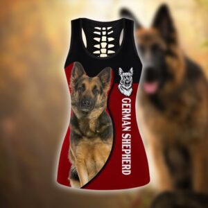 German Shepherd Sport Red Hollow Tanktop Legging Set Outfit Casual Workout Sets Dog Lovers Gifts For Him Or Her 3 z1gvg6