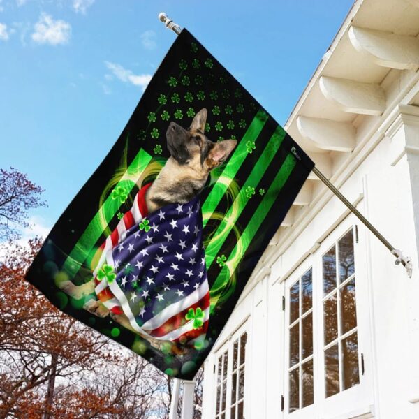 German Shepherd St Patrick’s Day Garden Flag – Best Outdoor Decor Ideas – St Patrick’s Day Gifts
