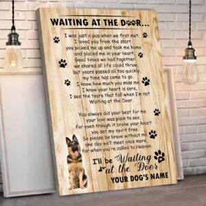 German Shepherd Waiting At The Door Personalized Matte Canvas Dog Canvas Wall Art Gift For Dog Lovers 3