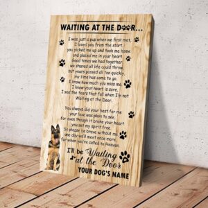 German Shepherd Waiting At The Door Personalized Matte Canvas Dog Canvas Wall Art Gift For Dog Lovers 4