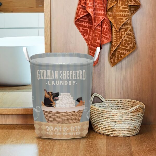 German Shepherd Wash And Dry Laundry Basket – Dog Laundry Basket – Christmas Gift For Her – Home Decor