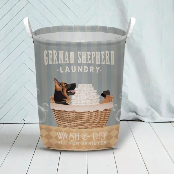German Shepherd Wash And Dry Laundry Basket – Dog Laundry Basket – Christmas Gift For Her – Home Decor