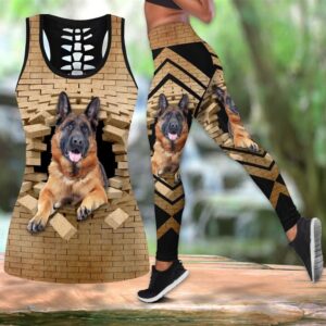 German Shepherd With Bricks Hollow Tanktop Legging Set Outfit Casual Workout Sets Dog Lovers Gifts For Him Or Her 1 wihuyh