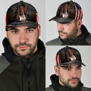 German Shorthaired On The American Flag Cap Hat For Going Out With Pets Gifts Dog Hats For Relatives 3 nc29hp