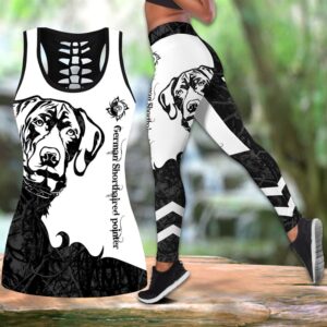 German Shorthaired Pointer Black Hollow Tanktop Legging Set Outfit Casual Workout Sets Dog Lovers Gifts For Him Or Her 1 kmje1l