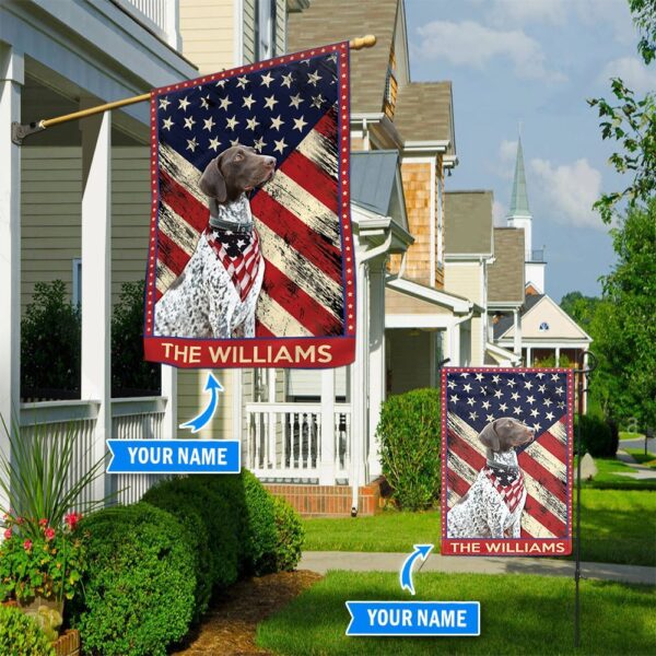 German Shorthaired Pointer Personalized Flag – Custom Dog Garden Flags – Dog Flags Outdoor