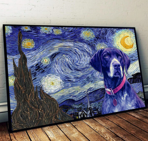 German Shorthaired Pointer Poster & Matte Canvas – Dog Wall Art Prints – Painting On Canvas