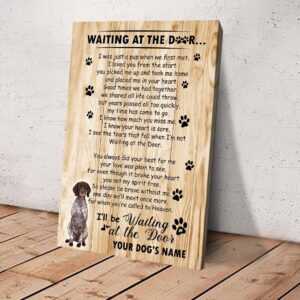 German Shorthaired Pointer Waiting At The Door Personalized Matte Canvas Dog Canvas Wall Art Gift For Dog Lovers 1