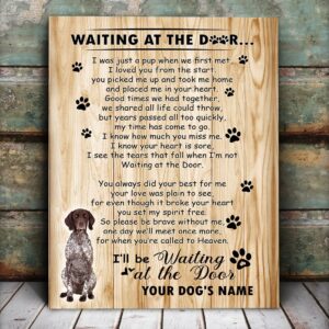 German Shorthaired Pointer Waiting At The Door Personalized Matte Canvas Dog Canvas Wall Art Gift For Dog Lovers 2