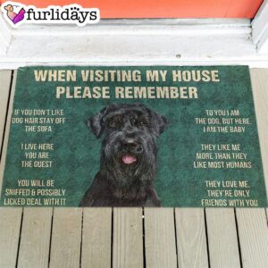 Giant Schnauzer’s Rules Doormat – Xmas Welcome Mats – Dog Memorial Gift