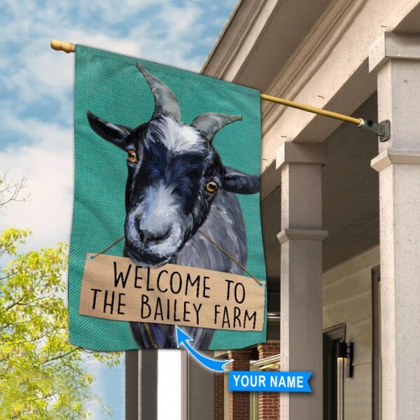 Goat- Welcome Personalized Flag – Garden Flags Outdoor – Outdoor Decoration