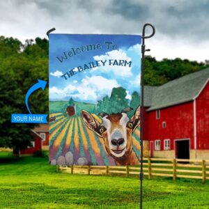Goat Farm Personalized Flag – Garden…