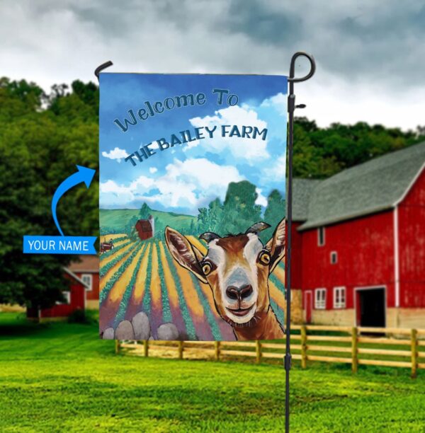 Goat Farm Personalized Flag – Garden Flags Outdoor – Outdoor Decoration