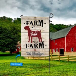 Goat Farm Sweet Farm Personalized Flag…