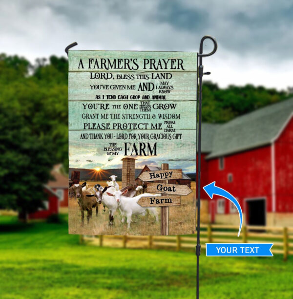 Goat Farmer Prayer Personalized Flag – Garden Flags Outdoor – Outdoor Decoration