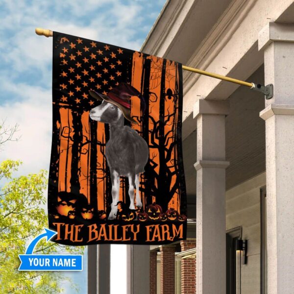 Goat Halloween Personalized Flag – Garden Flags Outdoor – Outdoor Decoration