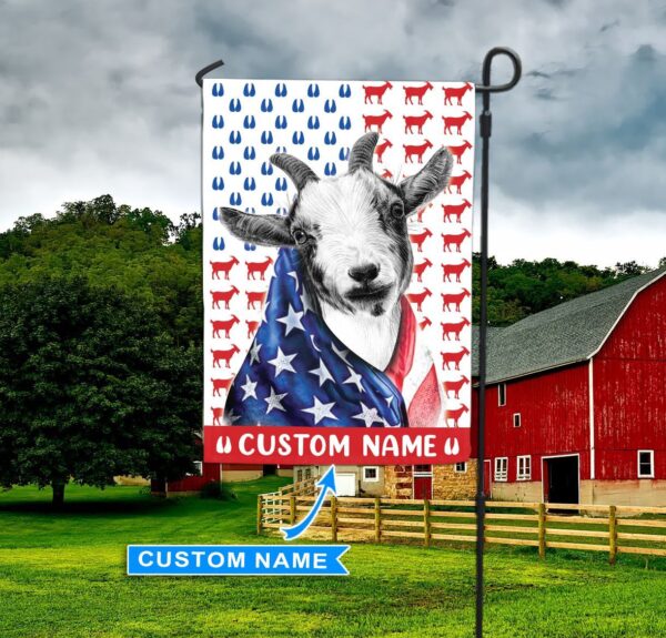 Goat Personalized Flag 3 – Garden Flags Outdoor – Outdoor Decoration