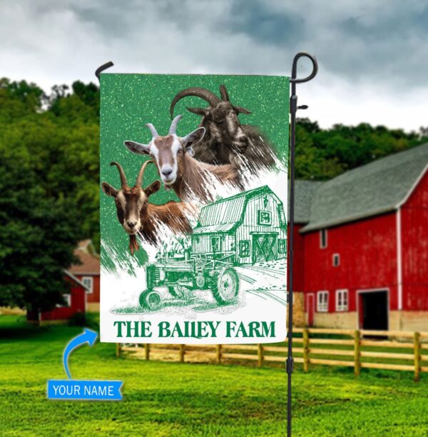 Goats Farm Draw Personalized Flag – Garden Flags Outdoor – Outdoor Decoration