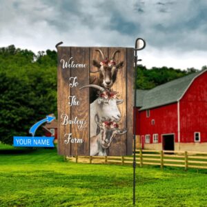 Goats Welcome To Farm Personalized Garden…