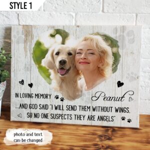God Said I Will Send Them Without Wings Dog Horizontal Canvas Poster Art For Wall Gift For Dog Lovers 1