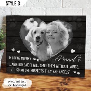 God Said I Will Send Them Without Wings Dog Horizontal Canvas Poster Art For Wall Gifts for Dog Mom 1