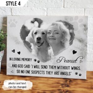 God Said I Will Send Them Without Wings Dog Matte Canvas Poster Art For Wall Gift For Dog Lovers 1